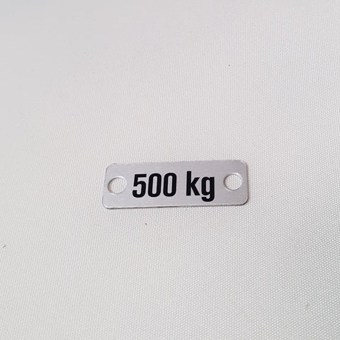 Traglastschild 500kg 9x26mm